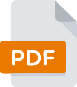 icono de archivo pdf en naranja 