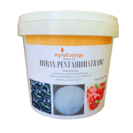 Bórax AGROECOLOGY: Esencial para la salud y desarrollo óptimo de tus cultivos en agricultura ecológica, sobre fondo blanco impecable.