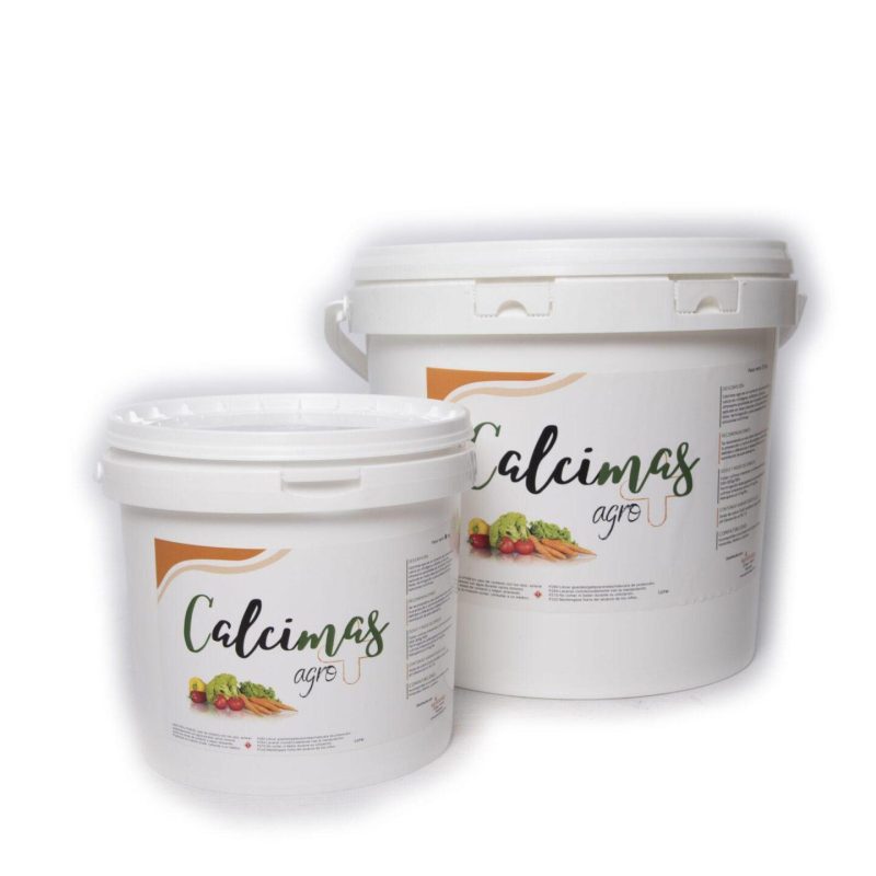 Envase de Calcimas Agro, Acetato de Calcio para la estructura del suelo y fortalecimiento de cultivos. Contribuye a la salud de las plantas. No apto para agricultura ecológica.