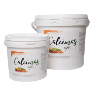 Envase de Calcimas Agro, Acetato de Calcio para la estructura del suelo y fortalecimiento de cultivos. Contribuye a la salud de las plantas. No apto para agricultura ecológica.
