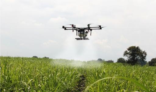 Imagen de un agricultor moderno utilizando tecnología agrícola