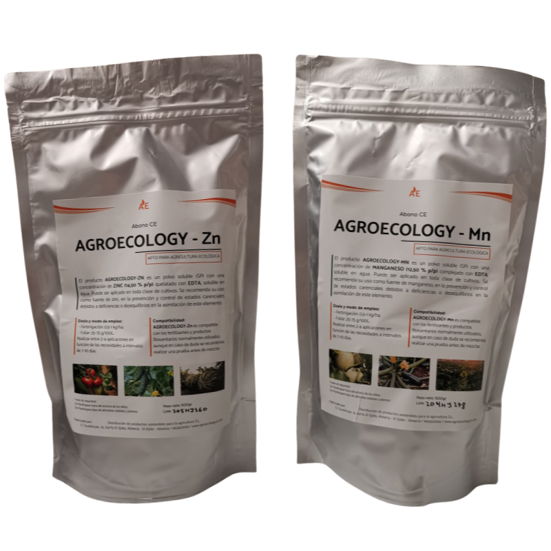 envases de Zinc y Manganeso quelatados